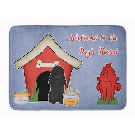 Carolines Treasures Dog House Collection Poodle Black Machine Washable Memory Foam Mat BB2825RUG